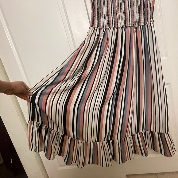 Maurices Women's Striped Casual Button Down Maxi Dress Size M - Picture 4 of 10